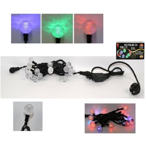 Rgb 20 led luci mini lucciole luce di natale albero addobbi da esterno flesh multicolor (1/2)