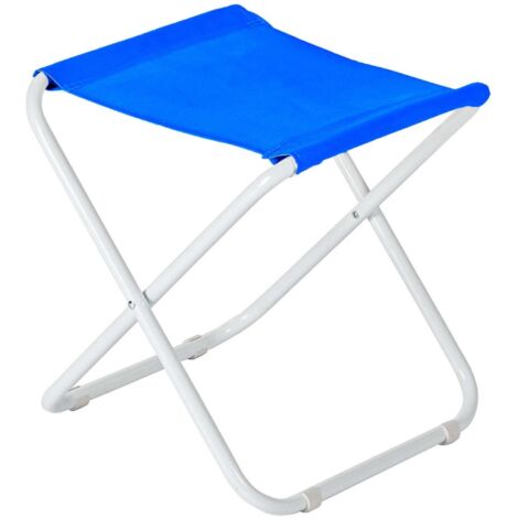 Sgabello pieghevole in alluminio "Steel Oxford" da mare e campeggio -Bianco