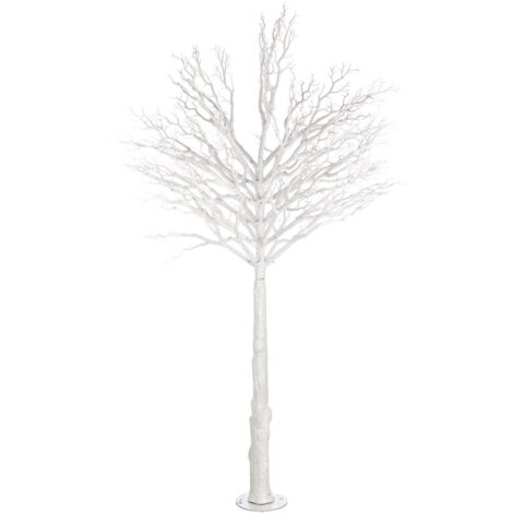 Albero di Natale bianco in fibra di vetro da esterno decorazione natalizia -180 cm