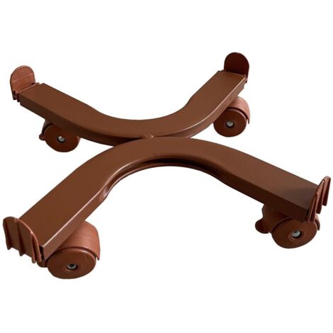 Carrello sottovaso quadrato con ruote cm. 33 ALLUMINIO