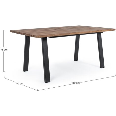 Tavolo giardino legno antracite-naturale Oslo 160x90 cm