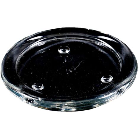 Piatto portacandele in vetro trasparente decorazione vintage da ⌀ 11 cm