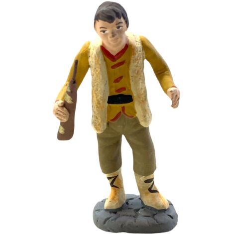 FADEDA Statuina Presepe: Pastore Con Lanterna In Legno - 7 Cm, Dipinta A Mano