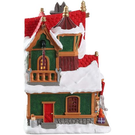 Officina degli Elfi, edificio luminoso per villaggio di Natale in Poliresina‎