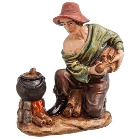 Viandante in poliresina personaggio per presepe h 16 cm (1/2)