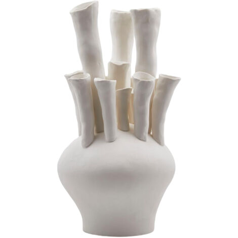 Vaso decorativo natalizio "Tubes" con tubi, bianco da 46 cm per interno (1/2)