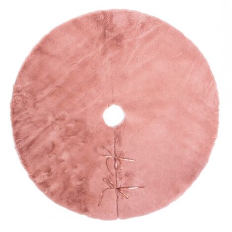Copribase "Kathlyn" per albero di natale tappeto tondo color Rosa antico Ø90 cm