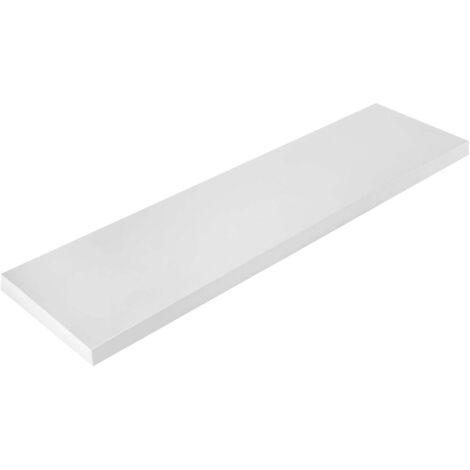Mensola da muro sospesa in legno con bordo arrotondato fissaggio con tasselli a scomparsa -Ciliegio / 80 x 20 x 1.8 cm