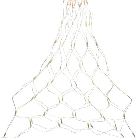Rete decorativa a LED luminosi luce calda per esterno cavo trasparente -35 cm (1/4)