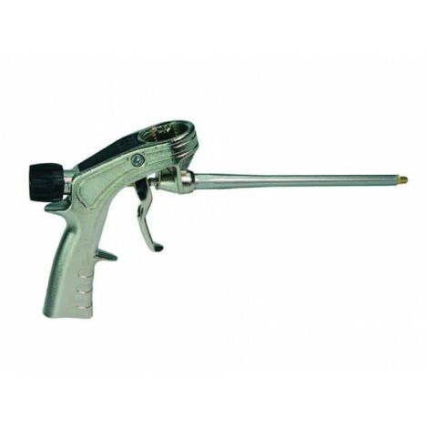 Pistola per schiuma poliuretanica "A/218" corpo in alluminio nichelato e adattatore universale (1/3)