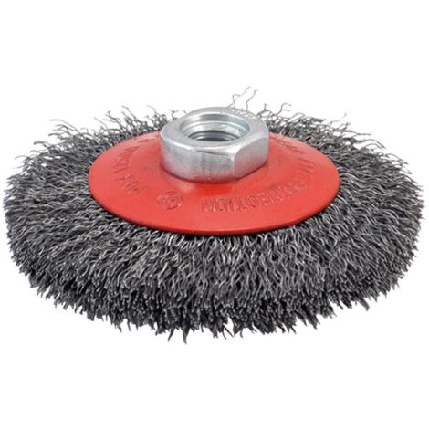 SPAZZOLA CONICA PER SMERIGLIATRICE ø MM 115 FORO M 14 - DF 5028352