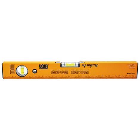 Livella magnetica a due bolle in alluminio con fiala centrale regolabile -40 cm (1/3)