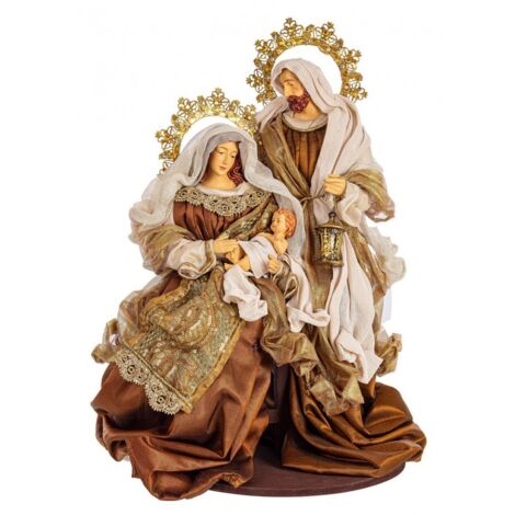 agie di Natale Natività copleta statue per presepe con vestiti in tessuto h 60 c (Rosa ed