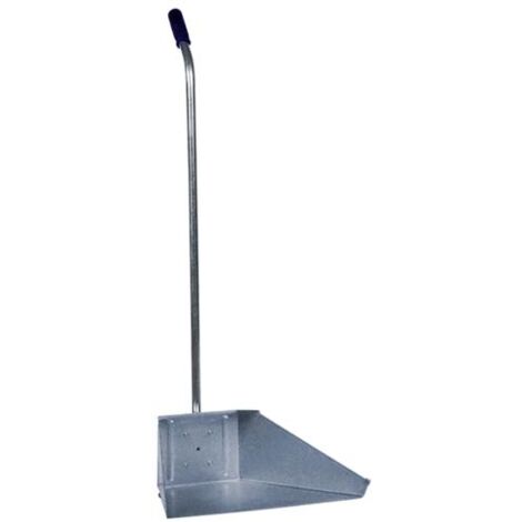 paletta alzapolvere con manico in lamiera zincata cm 35x25x76 h pulizia