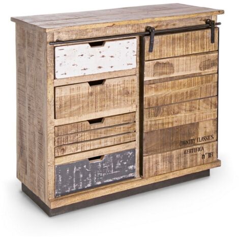 Credenza Legno Marrone Rustico da Interno - THEODORE (1/5)