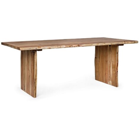 Tavolo Eneas rettangolare, con gambe, in legno di acacia da 200 x 95 cm (1/5)
