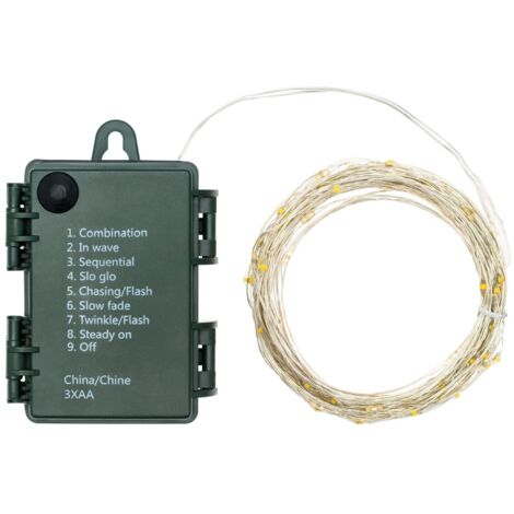 Lotti Filo Luci Catena Micro Led Bianco Caldo 8mt