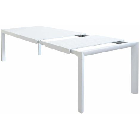 Tavolo allungabile 225/300 cm per esterno in alluminio con piano effetto doghe Katy - Antracite