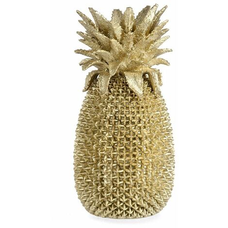 Decorazione "Ananas Surabaya" in Poliresina, resistente all'acqua, per interno -Oro / 30 cm