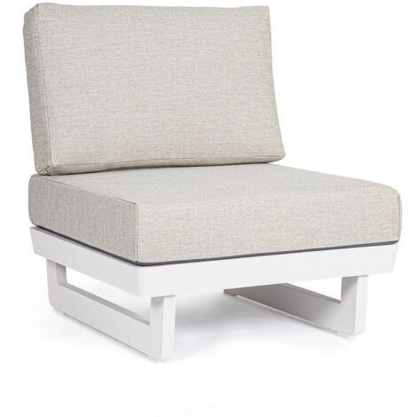 Poltrona Modulare "Infinity", struttura in alluminio con cuscino seduta e schienale sfoderabile -Bianco (1/5)