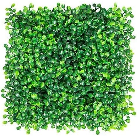 Siepe artificiale per parete sempreverde verticale "Bosso" da intero ed esterno 1 x 1 mt
