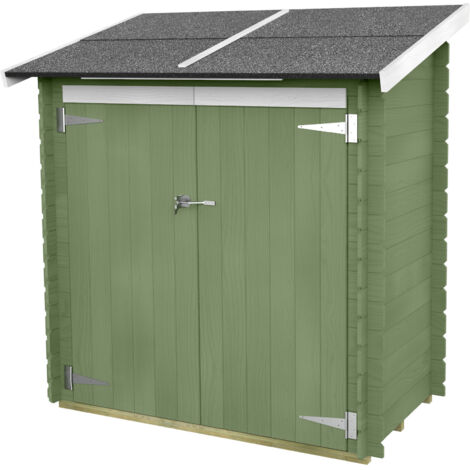 Casetta Addossata Ambrogio Bh16 155X85 cm Porta Doppia Cieca Color Verde Salvia Alce