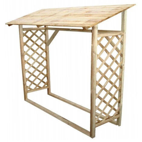 Legnaia con grigliato in legno di Conifera da giardino "Made in Italy" (1/5)