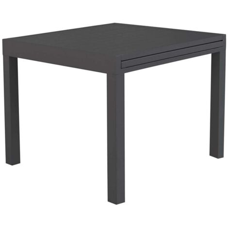 Tavolo da giardino in alluminio allungabile 90/180x90x75h cm colore Antracite mod. Hawaii