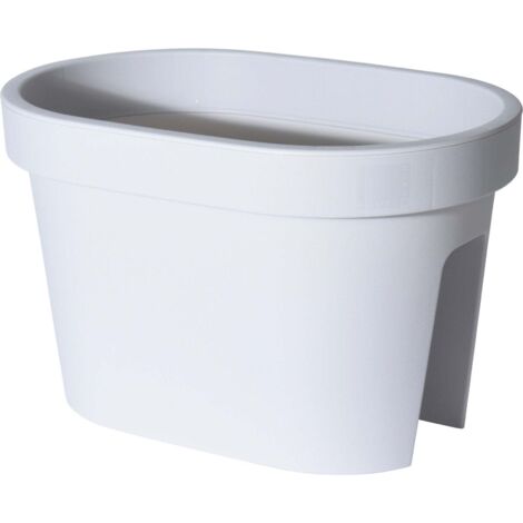 Fioriera Rettangolare Effetto Doghe Per Balcone E Terrazzo - Resistente Al Gelo E Ai Raggi UV - 38 Cm O 58 Cm - Antracite, Grigio, Marrone O Bianco - 2