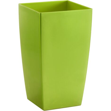 Vaso rettangolare ''Algarve'' in plastica colorati da esterno e giardino per fiori e piante -35 cm / Neve