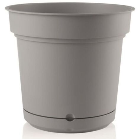 Vaso tondo con sottovaso "Hydral Element" per fiori e piante -28 cm / Scarlett