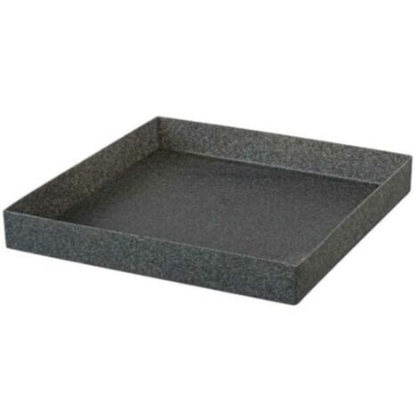 Sottovaso ''Sottocubo Schio'' in plastica per fiori e piante -Bronzo / 30 cm