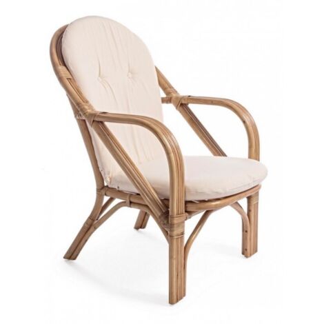 Poltrona "Golf" con cuscino sfoderabile e comodo, struttura in rattan per esterno (1/5)