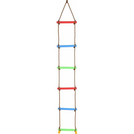 Gioco scala da arrampicata per altalena in plastica con corde per bambini (1/10)