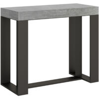 Consolle allungabile 90x40/300 cm Futura Cemento telaio Antracite