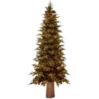 Albero di Natale "Pino Luxury New" con LED integrati, in PE Effetto Real Touch -240 cm