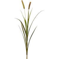 Ramo di "Festuca" con due spighe, verde e rosso, decorazione natalizia da 98 cm