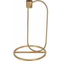 Porta candela natalizio, con base di appoggio, color oro, in metallo, da 21 cm -Ellisse