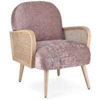 Poltrona "Dalida" per interno, Struttura In Legno Di Pino E Compensato 65 x 74 x 81h cm -Mustard