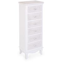 Cassettiera legno bianco 3 cassetti Charlene cm 41 x 33,5 x 68,5