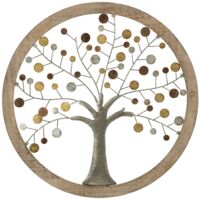 Decorazione parete albero della vita cm diam. 61X1,8 - LIFE - Colore: Oro