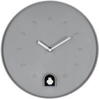 Orologio da parete "Damian" con cucù in plastica Ø30x8 cm a batteria -Bianco