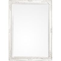Specchio con cornice bianca in legno "Miro" -62 X 82 cm