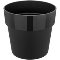 Vaso "B.For Original Round" in plastica riciclata, per esterno, stile moderno -Grigio / 11 cm