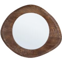 Specchio con cornice in legno "Erin" -50X44 / Marrone