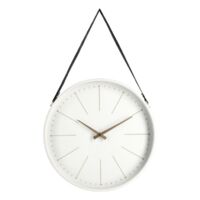 Orologio da parete "Timely" in acciaio a batteria 40x6x66 h cm -Bianco