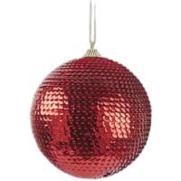 Pallina per albero di Natale squamata, colore Rosso, Ø 10 cm