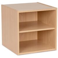 Cubo "Composite Pro" porta oggetti, mobile per interno, 35 x 35 x h 35 cm -Naturale / Vuoto