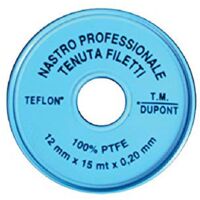 Nastro Teflon 'Professionale' 1/2' X 15 Mt. X 0,2 Mm Cf. 6 Pz