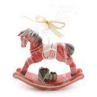 Candela decorativa cavallino in cera per decorazioni natalizie